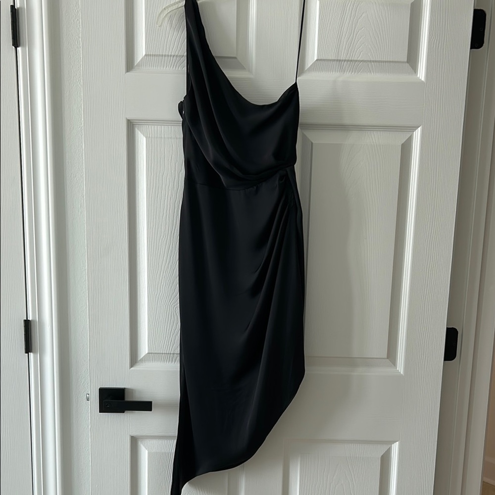 Ramy Brook Black Asymmetrical Sheath Dress